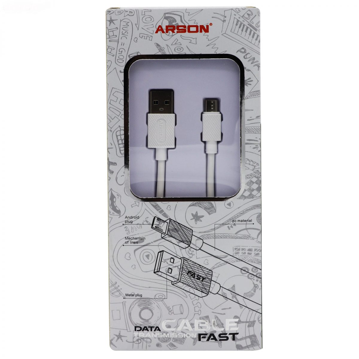 کابل تبدیل USB به Micro-USB آرسون مدل AN-X6