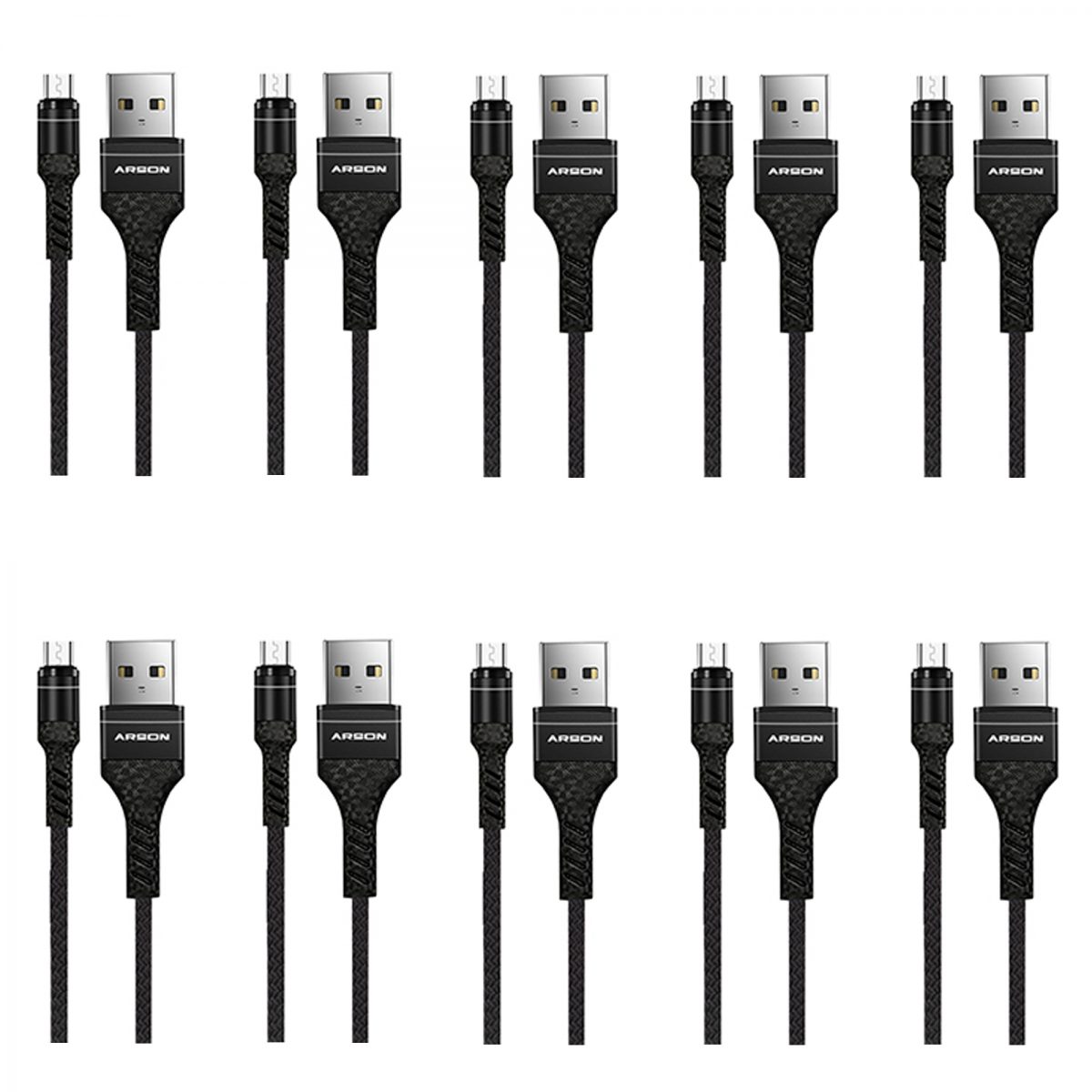 پک 10 عددی کابل شارژ USB به Micro آرسون مدل AN-K16 طول ۱ متر